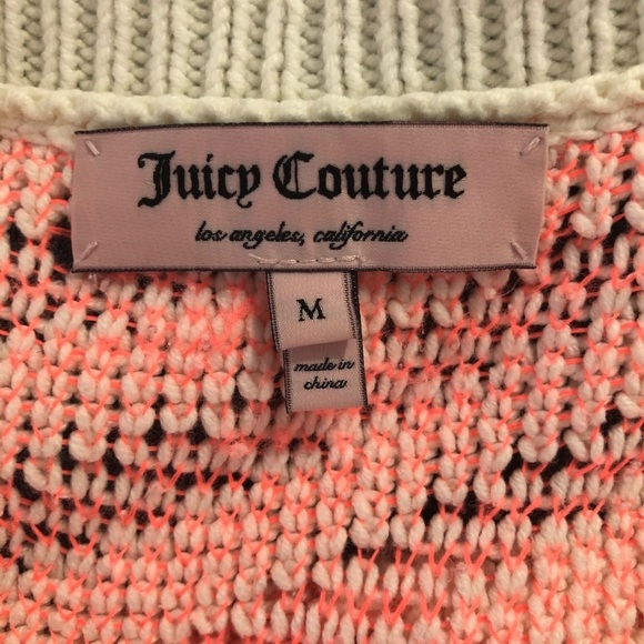 Juicy couture  orange/white striped sweater SZ M - Picture 9 of 10